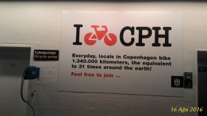 Kopenhag hava alanında bisiklet pompası